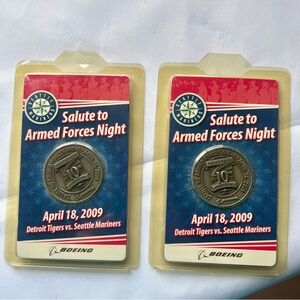 Seattle Mariners Baseball Salute to Armed Forces Military Night Coins April 2009